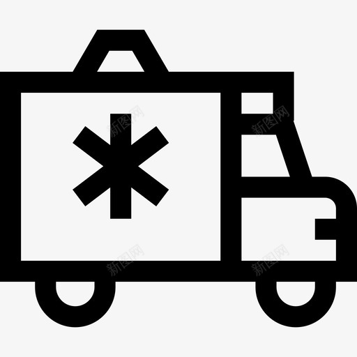 救护车医疗保健37直线型svg_新图网 https://ixintu.com 救护车 医疗保健 直线 线型