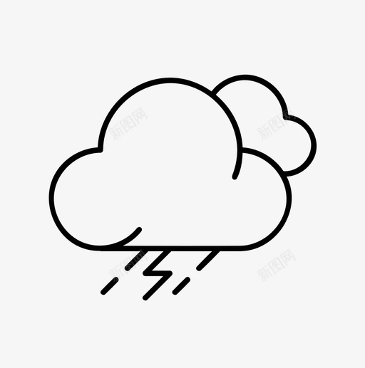 暴雨云月亮天气svg_新图网 https://ixintu.com 暴雨 天气 月亮