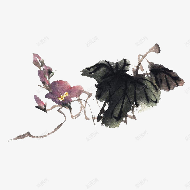 中国古风水墨花手绘水彩植物花卉装饰透明ps322中png免抠素材_新图网 https://ixintu.com 中国 古风 水墨 手绘 水彩 植物 花卉 装饰 透明 ps322