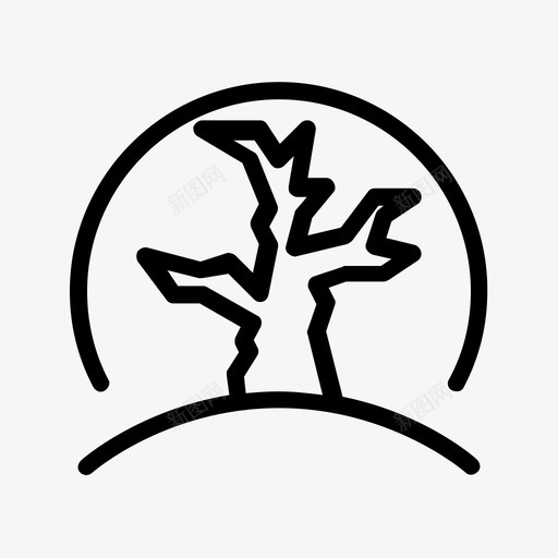 干树万圣节假日svg_新图网 https://ixintu.com 干树 万圣节 假日 恐怖