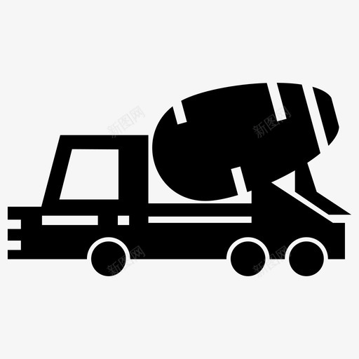 水泥搅拌车建筑工业svg_新图网 https://ixintu.com 水泥 搅拌 建筑 工业 车辆