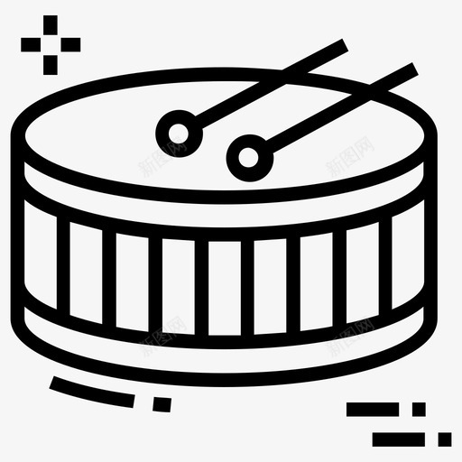 拨浪鼓乐器打击乐svg_新图网 https://ixintu.com 拨浪鼓 乐器 打击乐 圈套 斋月 矢量 矢量图 图标