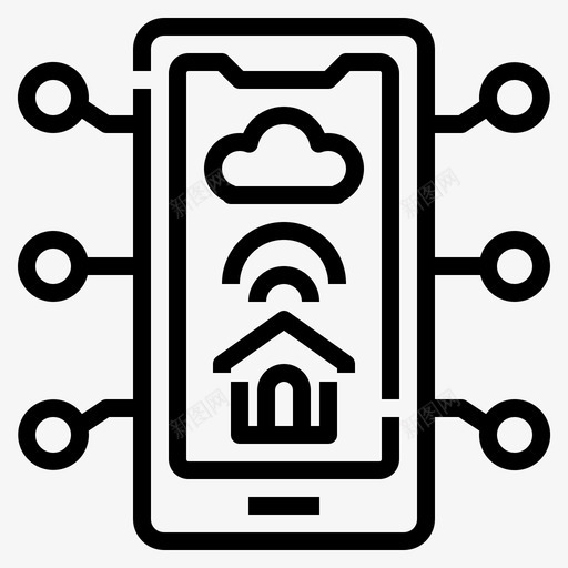 家庭控制家庭自动化23线性svg_新图网 https://ixintu.com 家庭 控制 自动化 线性
