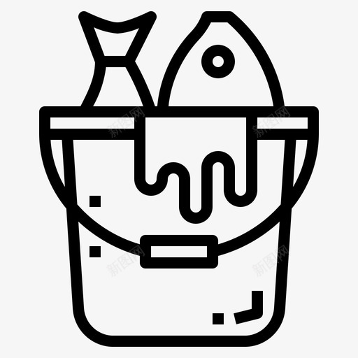 钓鱼桶65直线型svg_新图网 https://ixintu.com 钓鱼 直线 线型