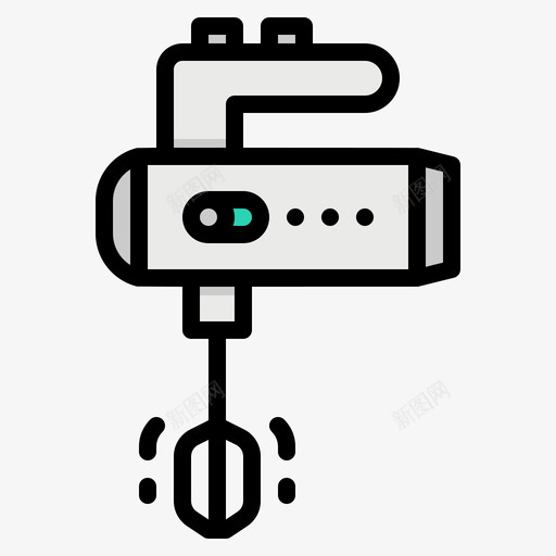 家用电动搅拌机1线性颜色svg_新图网 https://ixintu.com 家用 电动 搅拌机 线性 颜色