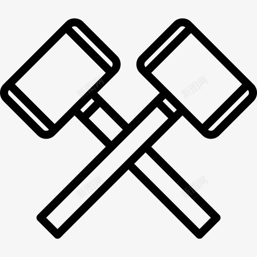 铁锤铁匠直管锤svg_新图网 https://ixintu.com 铁锤 铁匠 直管
