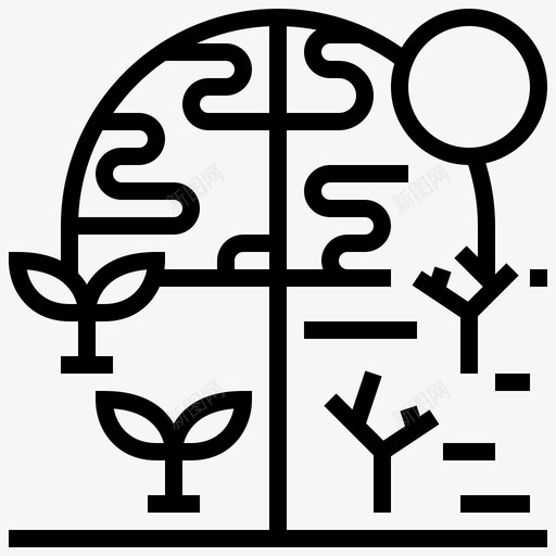 气候变化塑料污染9线性svg_新图网 https://ixintu.com 气候变化 塑料 污染 线性