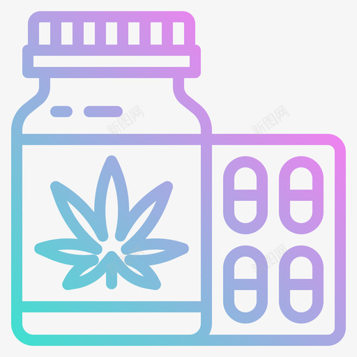 药片大麻13梯度svg_新图网 https://ixintu.com 药片 大麻 梯度