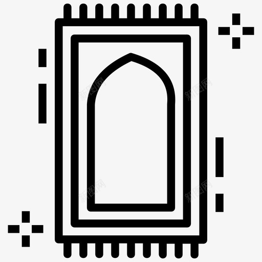 祈祷垫堆地毯祈祷地毯svg_新图网 https://ixintu.com 祈祷 地毯 神圣 斋月 向量 图标