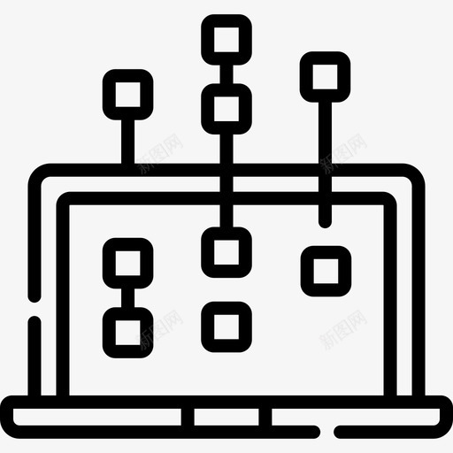 云计算云计算网络3线性svg_新图网 https://ixintu.com 云计算 网络 线性