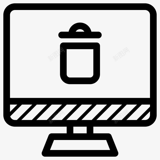 桌面显示器液晶显示器屏幕svg_新图网 https://ixintu.com 显示器 桌面 屏幕 垃圾桶 液晶 液晶显示 电视