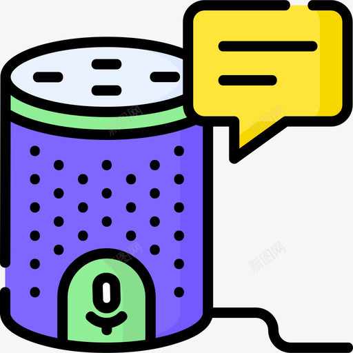 语音助手smarthome43线性颜色svg_新图网 https://ixintu.com 语音 助手 smarthome 线性 颜色