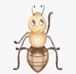 水彩卡通手绘植物动物昆虫装饰图案剪贴画手账设计21素材