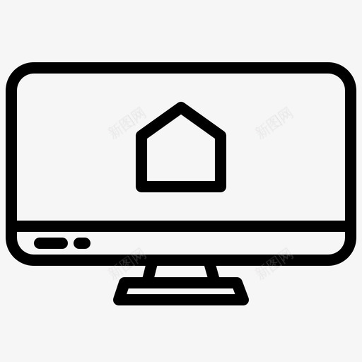电脑智能家居生活2线性svg_新图网 https://ixintu.com 电脑 智能家居 生活 线性