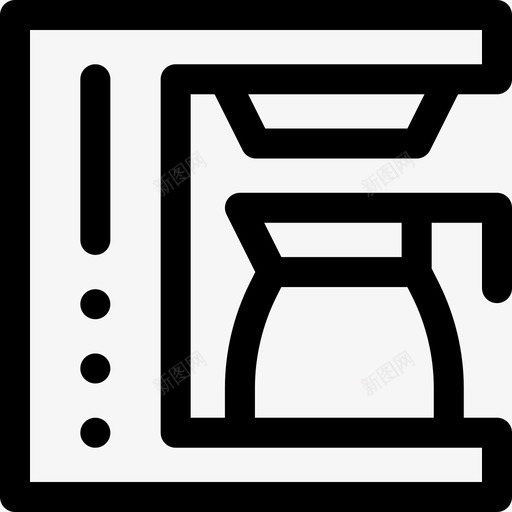 咖啡机厨房162线性svg_新图网 https://ixintu.com 咖啡机 厨房 线性