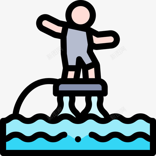 广告牌水上运动3线颜色svg_新图网 https://ixintu.com 广告牌 水上运动 颜色