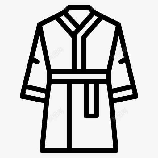 206号酒店浴袍轮廓svg_新图网 https://ixintu.com 206号 酒店 浴袍 轮廓