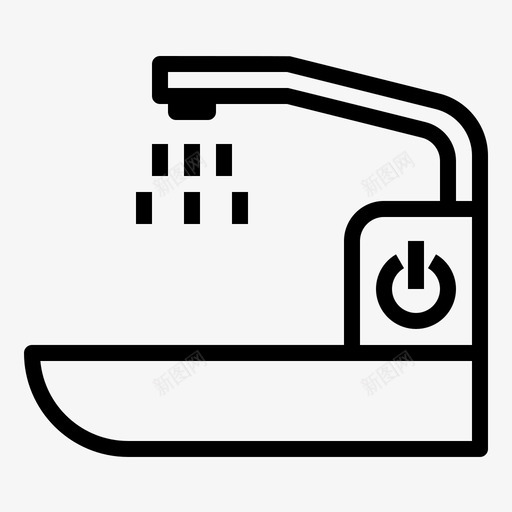 水槽水龙头洗衣机svg_新图网 https://ixintu.com 水槽 水龙头 洗衣机 智能家居