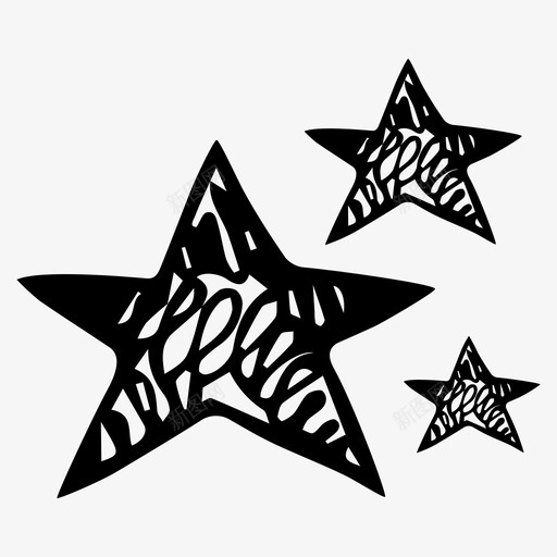 星星素描天空svg_新图网 https://ixintu.com 星星 素描 天空 太空