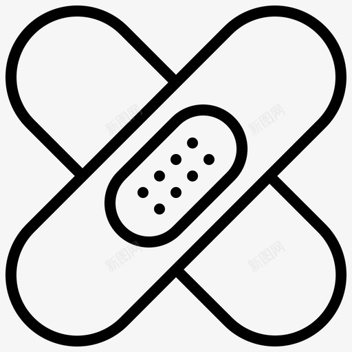 绷带诊所医院svg_新图网 https://ixintu.com 医院 绷带 诊所 医疗 医学 院线