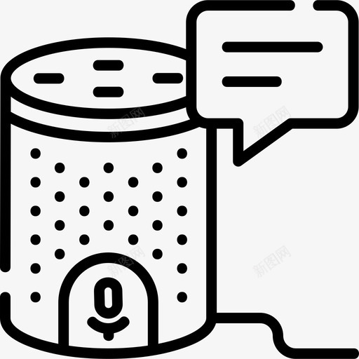 语音助手smarthome44线性svg_新图网 https://ixintu.com 语音 助手 smarthome 线性