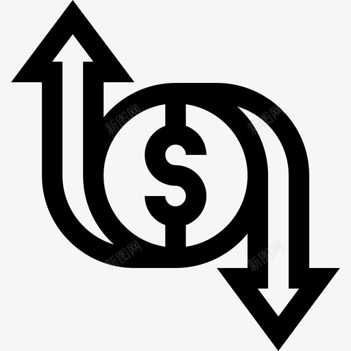货币股票市场6线性svg_新图网 https://ixintu.com 货币 股票市场 线性