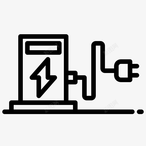 燃料站绿色能源3线性svg_新图网 https://ixintu.com 燃料 绿色 能源 线性
