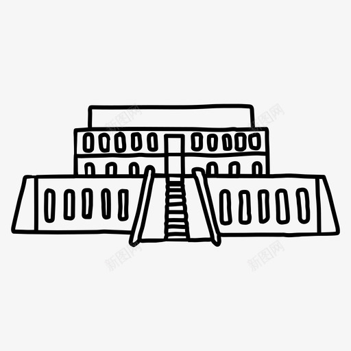 哈特谢普苏特神庙古埃及建筑svg_新图网 https://ixintu.com 哈特 谢普苏 神庙 建筑 古埃 埃及 手绘 世界 地标 科纳