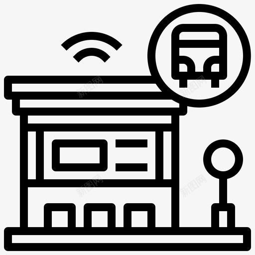 公交车站建筑与城市长凳svg_新图网 https://ixintu.com 公交 公交车 车站 城市 建筑 长凳 交通 智慧