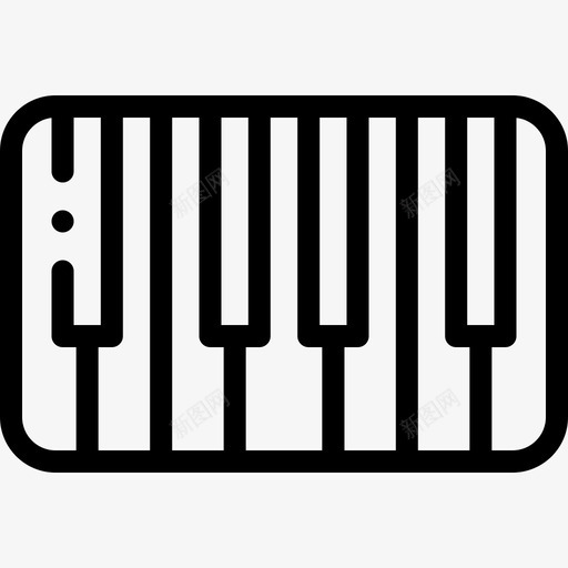 键盘乐器62线性svg_新图网 https://ixintu.com 键盘 乐器 线性