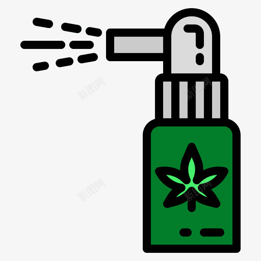 Cbd吸入器大麻10线性颜色svg_新图网 https://ixintu.com Cbd 吸入器 大麻 线性 颜色