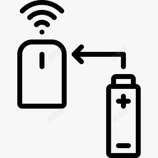 鼠标上的电池使用电力能量svg_新图网 https://ixintu.com 电池 使用 鼠标 电力 能量