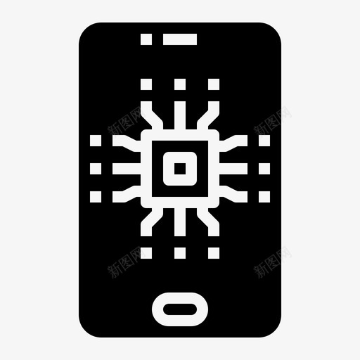 处理器智能手机技术7填充svg_新图网 https://ixintu.com 处理器 智能 手机 技术 填充