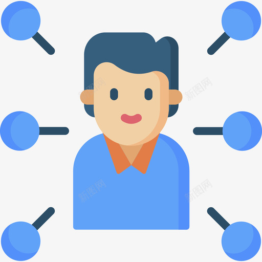 网络数字营销206扁平svg_新图网 https://ixintu.com 网络 数字 营销 扁平