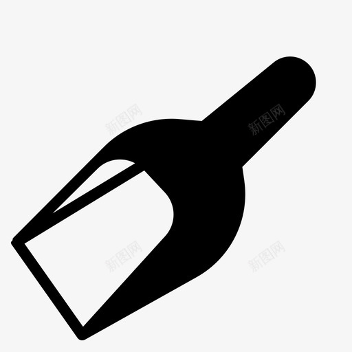 勺铲弹簧实心svg_新图网 https://ixintu.com 弹簧 实心