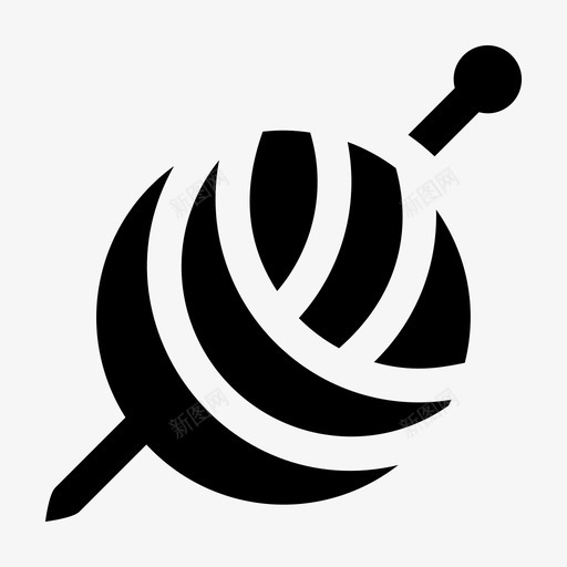 纱线球针织svg_新图网 https://ixintu.com 缝纫 纱线 针织 针线 羊毛 跳线 符号