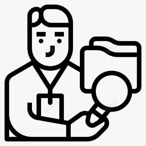审计人员头像业务svg_新图网 https://ixintu.com 审计人员 头像 业务 管理 人力资源 大纲 图标