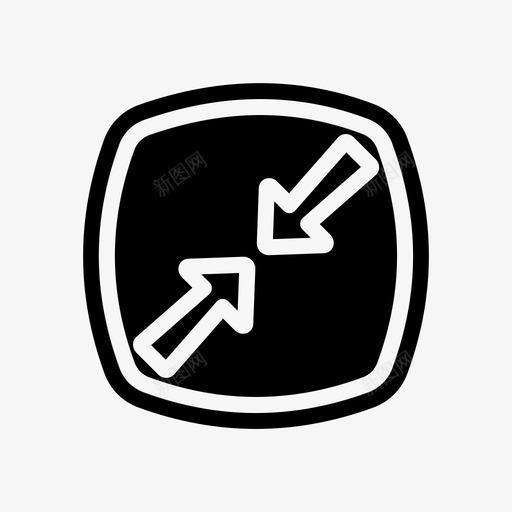 最小化缩小用户界面图示符svg_新图网 https://ixintu.com 缩小 最小化 用户界面 图示