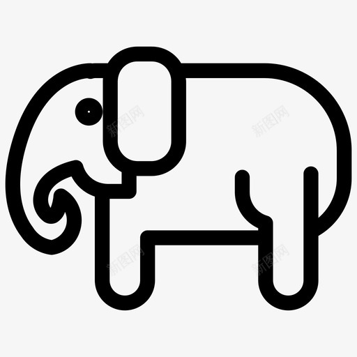 大象动物大svg_新图网 https://ixintu.com 大象 动物 涂鸦 野生