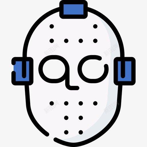 曲棍球面具曲棍球62线性颜色svg_新图网 https://ixintu.com 曲棍球 面具 线性 颜色
