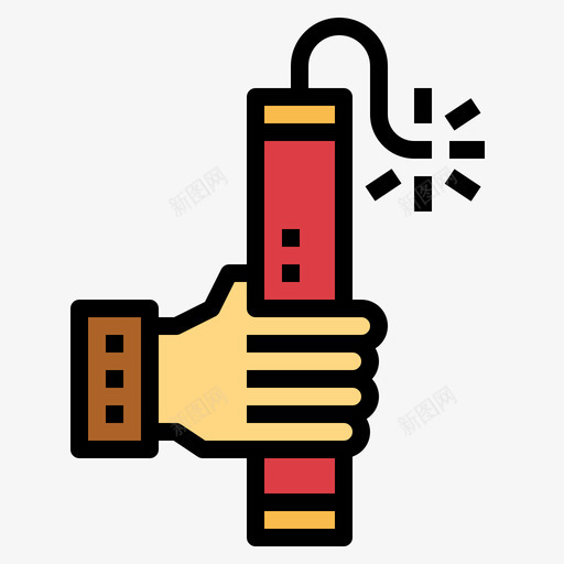 炸药武器15线性颜色svg_新图网 https://ixintu.com 炸药 武器 线性 颜色