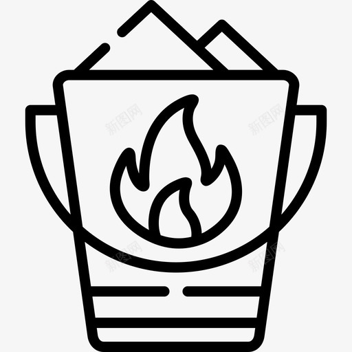 沙桶消防员30线性svg_新图网 https://ixintu.com 沙桶 消防员 线性