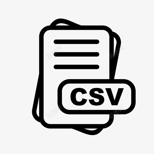 csv文件扩展名文件格式文件类型集合图标包svg_新图网 https://ixintu.com 文件 csv 扩展名 格式 类型 集合 图标