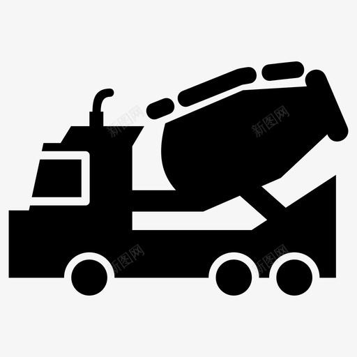 水泥搅拌车建筑工业svg_新图网 https://ixintu.com 水泥 搅拌 建筑 工业 车辆