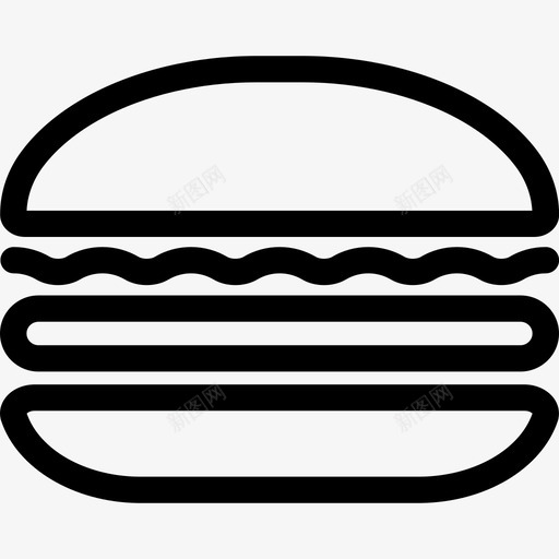 汉堡食物垃圾食品svg_新图网 https://ixintu.com 汉堡 食物 垃圾 食品