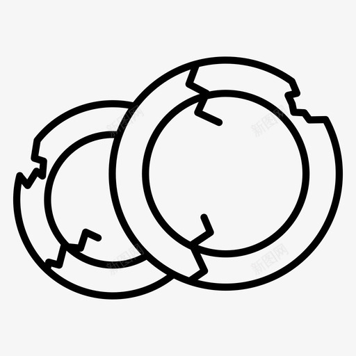 碎盘子玻璃回收svg_新图网 https://ixintu.com 盘子 垃圾 玻璃 回收 清洁