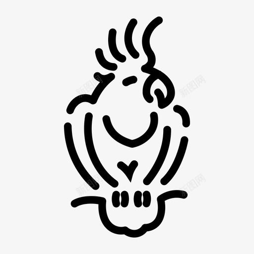 鹦鹉动物鸟svg_新图网 https://ixintu.com 鹦鹉 动物