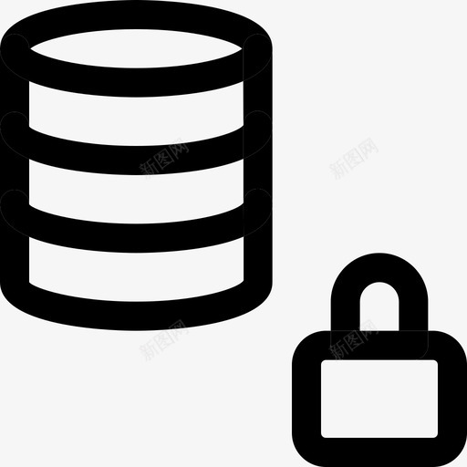 锁定web应用程序数据库3线性svg_新图网 https://ixintu.com 锁定 web 应用程序 数据库 线性