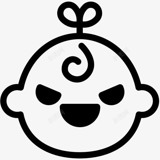 邪恶宝贝孩子svg_新图网 https://ixintu.com 孩子 表情 符号 邪恶 宝贝 情感 婴儿 6个