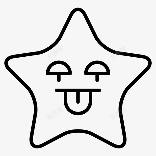 星星哭泣表情符号svg_新图网 https://ixintu.com 表情 星星 符号 哭泣 舌头